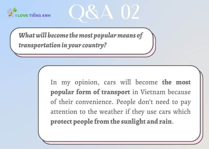 Câu hỏi và trả lời mẫu Ielts speaking chủ đề giao thông (Phần 2)