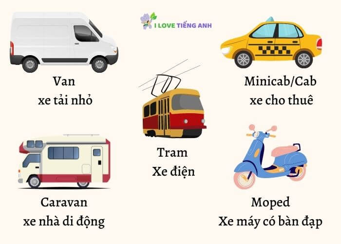 Tên của các phương tiện giao thông đường bộ bằng tiếng Anh (Phần 2)